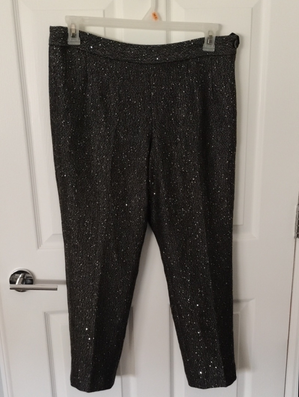 Talbots Black Glitter Ankle Pants
